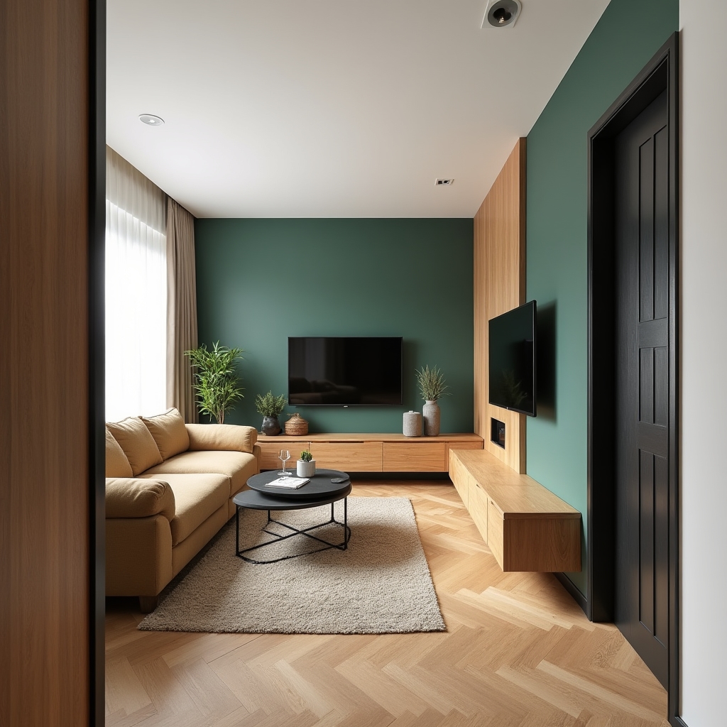 Soggiorno prima e dopo la ristrutturazione in piccolo appartamento