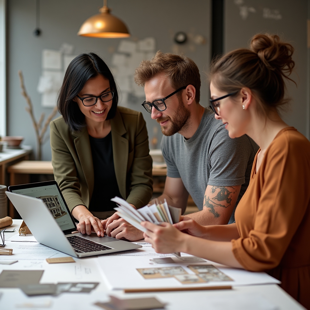 Il team di Daqulnix AI al lavoro su un progetto di interior design